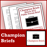 Champion Briefs 2018-19 PF Debate Subscription - SpeechGeek Market
