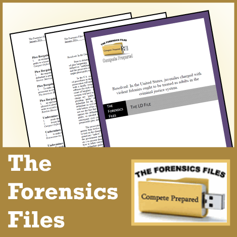 The Forensics Files: NSDA LD September/October 2014 File - SpeechGeek Market