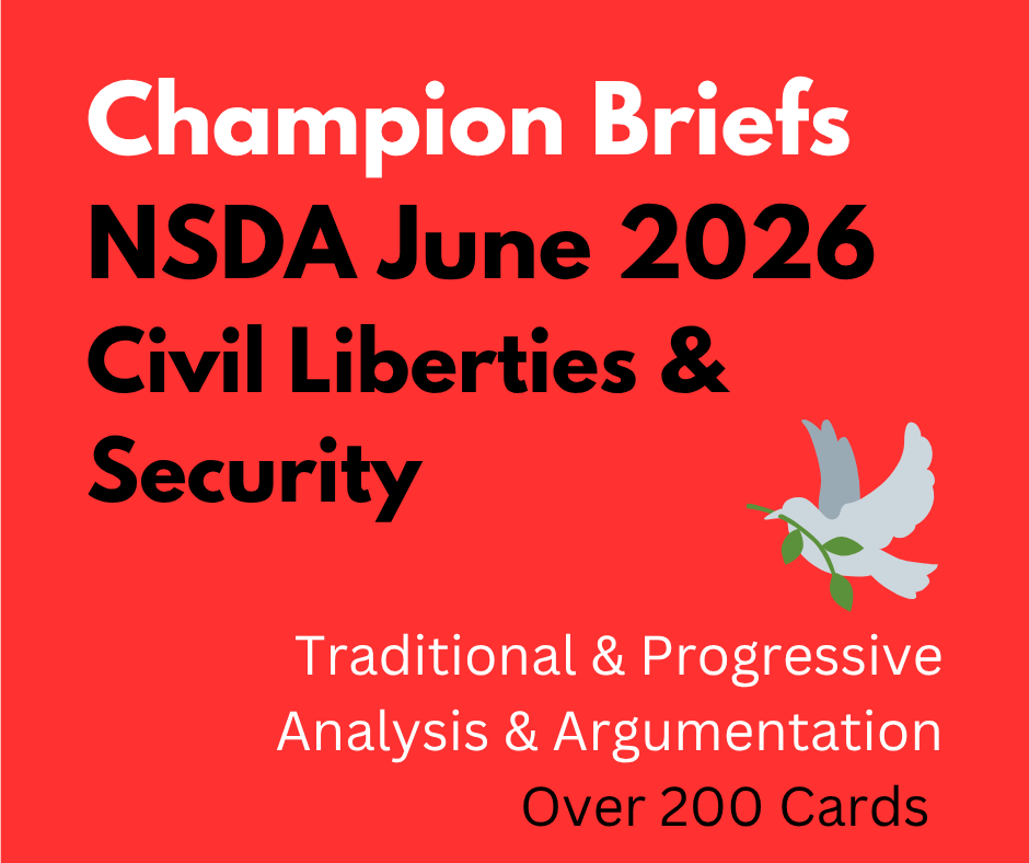Champion Briefs June / NSDA Nationals LD File: Civil Liberties vs. National Security