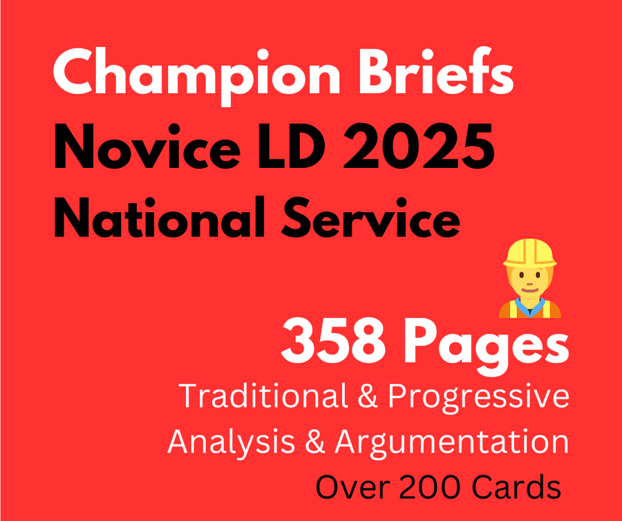 Champion Briefs Novice 2025 LD File: National Service