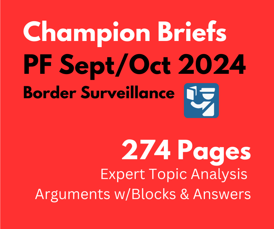 Champion Briefs September/October 2024 PF File: Border Surveillance