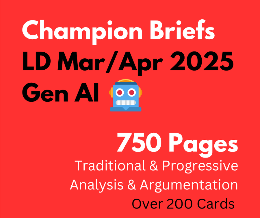 Champion Briefs Mar / Apr 2025 LD File: Gen AI