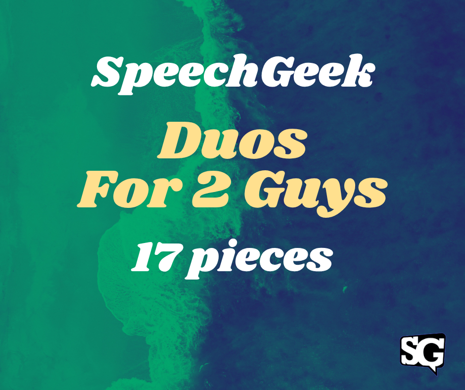 SpeechGeek - Duos for 2 Guys | 19 interpretation and theater scripts