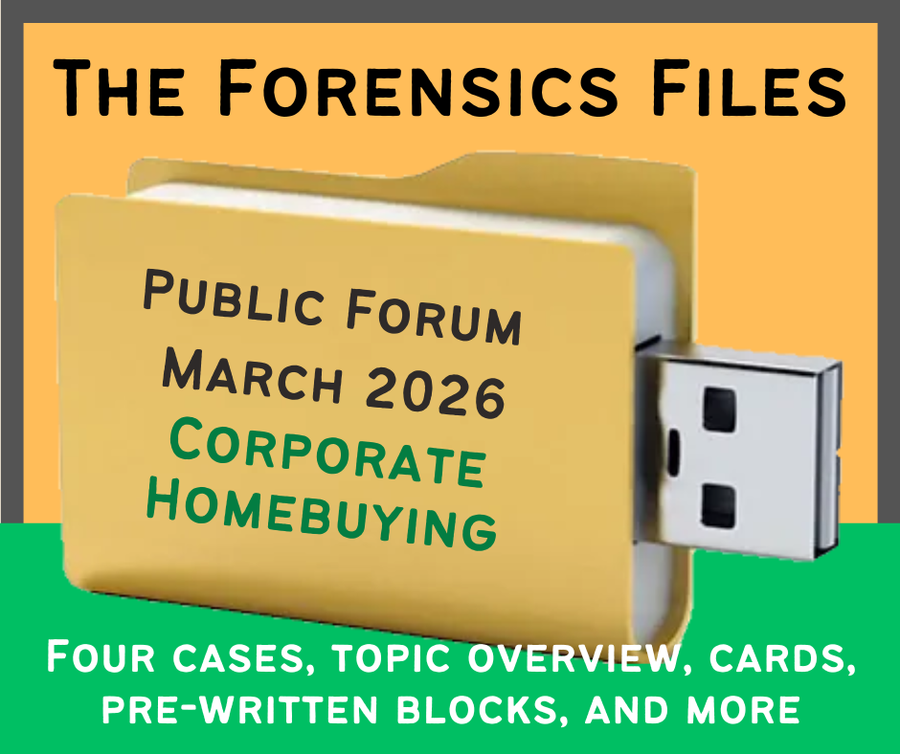 The Forensics Files March 2026 PF: Corporate Homebuying - SpeechGeek Market