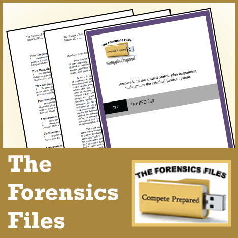 The Forensics Files Debate Briefs Samples - SpeechGeek Market