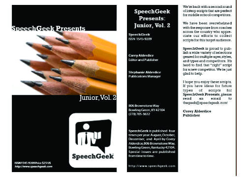 SpeechGeek Presents: Junior, Vol. 2 - SpeechGeek Market